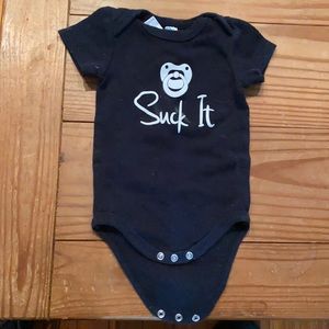 “Suck It” Novelty Onesie with Pacifier